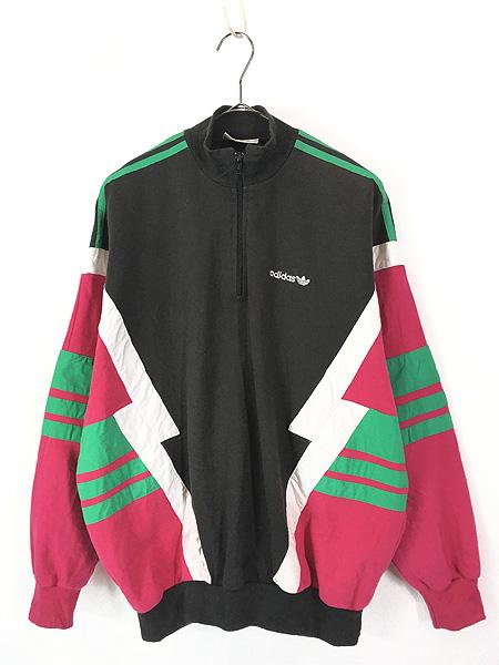 古着 80s adidas クレイジー パターン ハーフジップ スウェット トレーナー M位 古着の通販は 8,800円