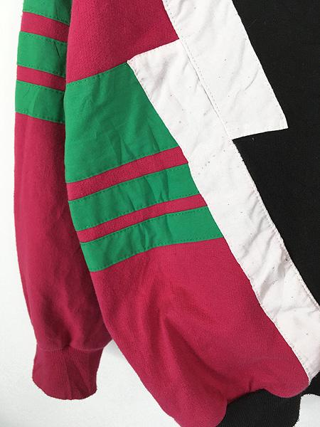 古着 80s adidas クレイジー パターン ハーフジップ スウェット