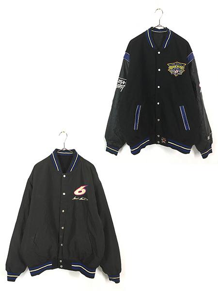 古着 90s JH Design No6 Mark Martin 本革 レザー × メルトン