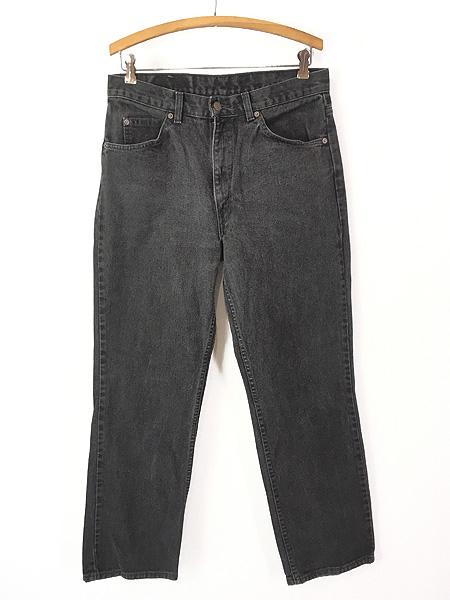 古着 90s 製 Levi's 566 サルファ ブラック デニム パンツ ジーンズ ワイドテーパード W33 L29