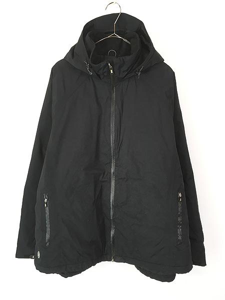 古着 00s LANDS' END Waterproof 防水 止水ジップ パデッド 2way シェル パーカー フーデッド ジャケット 2X