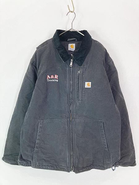 古着 Carhartt 「Full Swing」 襟コーデュロイ 裏ボア オール ブラック