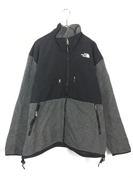 古着 90s TNF The North Face グレー×黒 デナリ フリース ジャケット XL位 古着