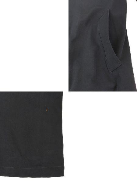 古着 40-50s Snow Drift ブラック ギャバジン ウール 比翼 ステン