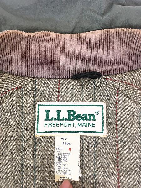 古着 80s USA製 LL Bean 名作 チンスト ウール ライナー パデッド