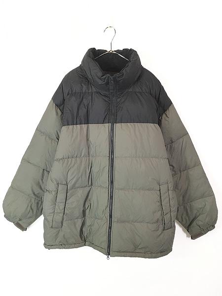 古着 90s GAP 軽量 2tone 防水 PUコーティング シェル ダウン ジャケット XL