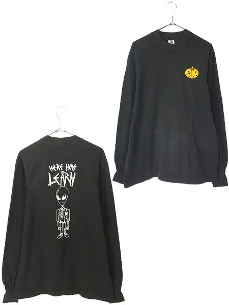 古着 90s SJR 「We're Here to Learn」 スクール ラフ アート 長袖 Tシャツ ロンT カットソー Lの通販は 5,264円