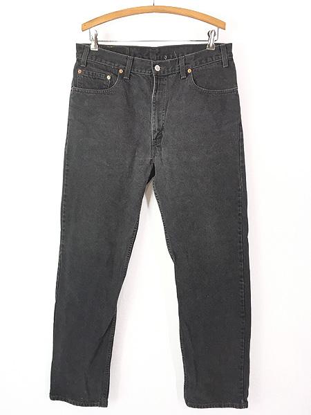 古着 90s 製 Levi's 505-0260 サルファ スーパー ブラック デニム パンツ ジーンズ スリム W35 L32