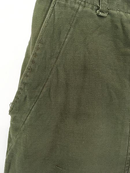 古着 60s 米軍 US ARMY 「初期」 8.5oz コットンサテン ミリタリー ベイカー パンツ ストレート W31 L29.5