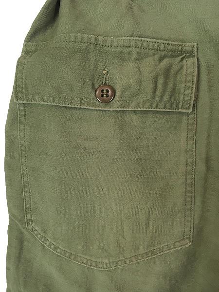 古着 60s 米軍 US ARMY 「初期」 8.5oz コットンサテン ミリタリー ベイカー パンツ ストレート W31 L29.5