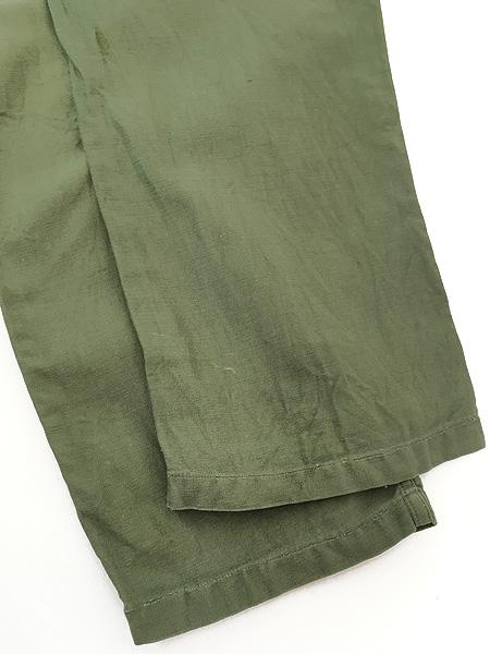 古着 60s 米軍 US ARMY 「初期」 8.5oz コットンサテン ミリタリー ベイカー パンツ ストレート W31 L29.5