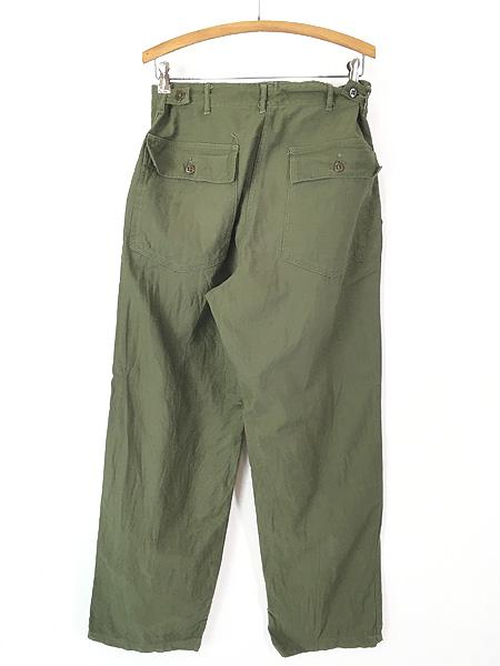古着 60s 米軍 US ARMY 「初期」 8.5oz コットンサテン ミリタリー ベイカー パンツ ストレート M ゴールデンサイズ&ミント!!