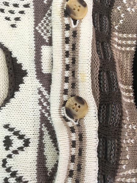 【古着】cotton traders XL ストライプ 3D ニット