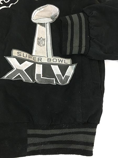古着 NFL Green Bay Packers パッカーズ Super Bowl コットン スタジャン ジャケット L 古着