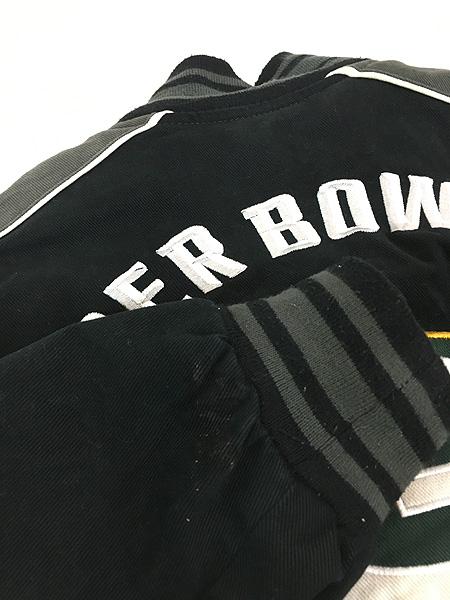 古着 NFL Green Bay Packers パッカーズ Super Bowl コットン スタジャン ジャケット L 古着