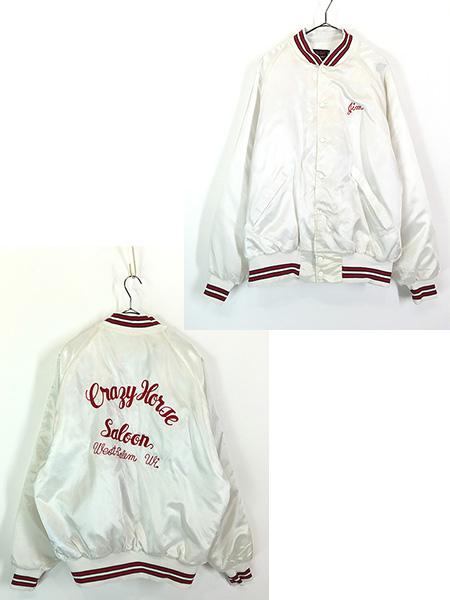 古着 80s USA製 Pla-Jac by Dunbrooke チェーン 刺しゅう 光沢 サテン パデット スタジャン ジャケット XXL 古着の通販は 6,776円