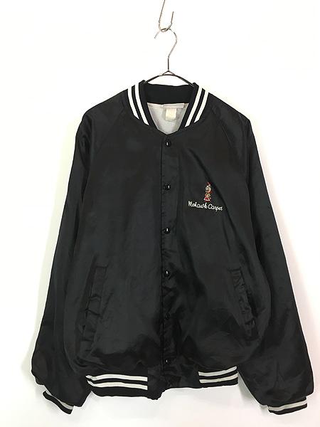 古着 80s USA製 HARTWELL インディアン ボーイ 光沢 サテン スタジャン ジャケット L 古着 6,600円