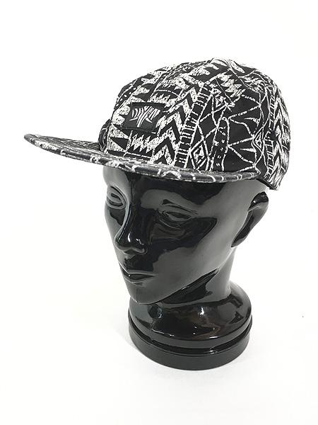 雑貨 古着 90s USA製 SERENGETEE ロゴ パッチ ネイティブ 総柄 ナイロン キャップ 帽子 古着の通販は 5,500円