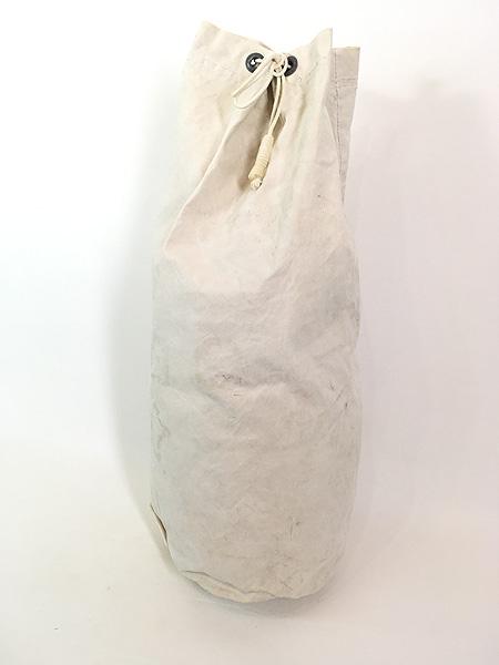 雑貨 古着 40s 米軍 キャンバス地 巾着型 ランドリー バッグ 中型 古着