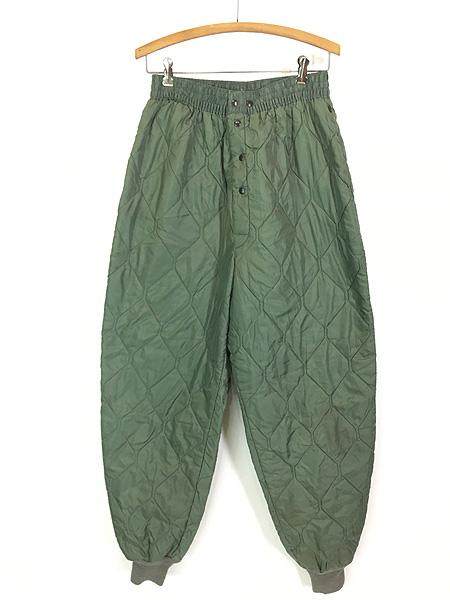 古着 60s 米軍 USAF CWU 9/P 「ボーダーリブ」 初期 ダイヤ ステッチ キルティング ライナー パンツ ポケット付 L