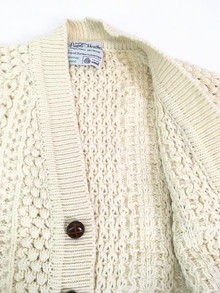 古着 80s Ireland製 Purple Heather ポップコーン アラン