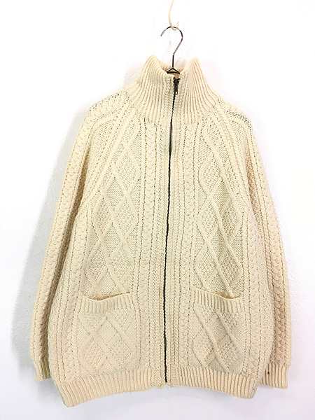 国内外の人気集結！ 古着 フィッシャーマン アラン Donn Carraig Ireland製 80s カーディガン