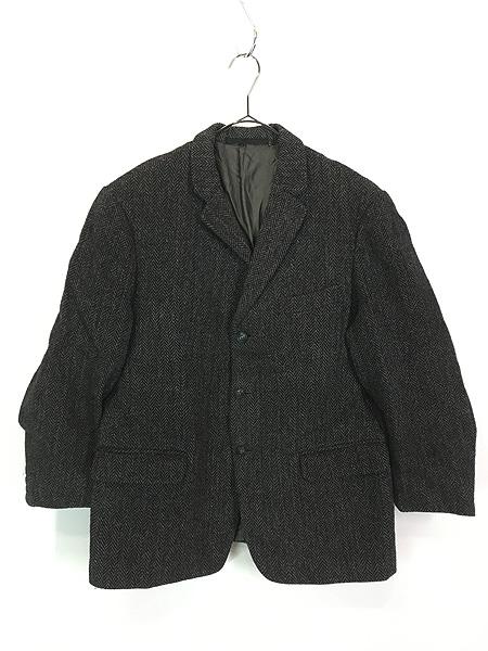 古着 60s The New Yorker × Harris Tweed 3ボタン 上質 ハンドウーヴン モノクロ ツイード テーラード ジャケット 42位