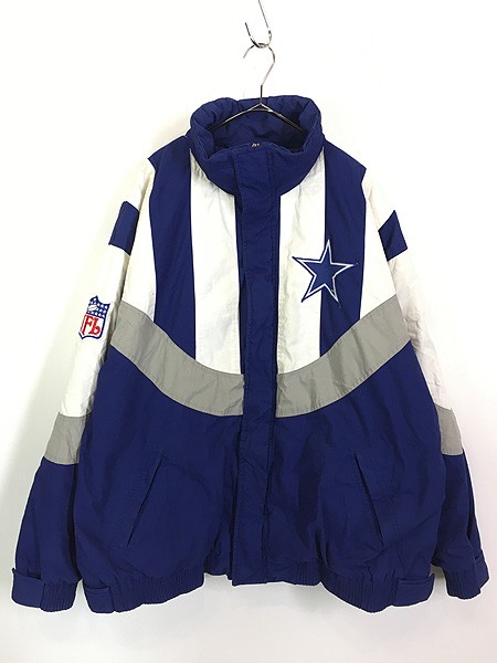 古着 90s NFL Dallas Cowboys カウボーイズ パデット コットン シェル ジャケット XL 古着