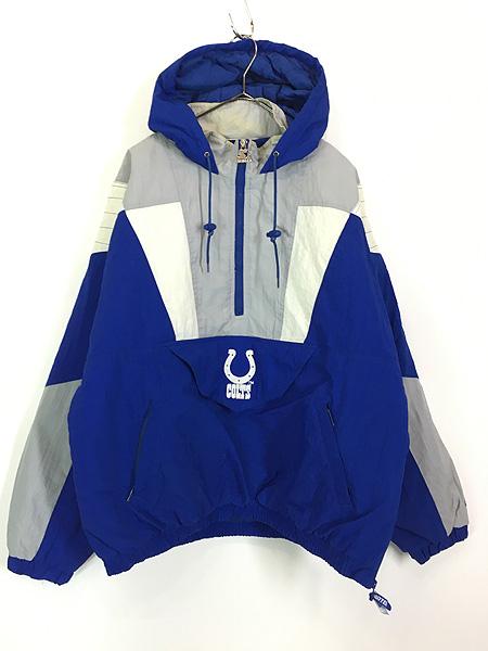 古着 90s NFL Indianapolis Colts コルツ パデット ナイロン ジャケット パーカー XL 古着の通販は