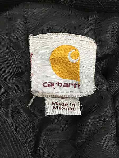 古着 Carhartt 撥水 ナイロン ブラック ダック パデット トラディショナル コート S 古着