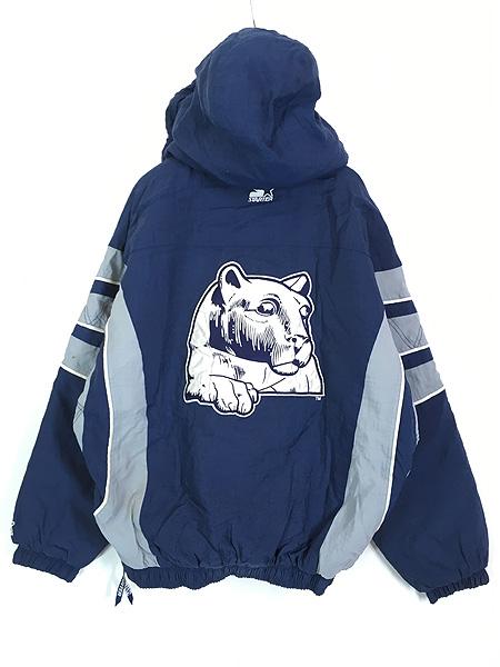 古着 90s STARTER PENN STATE カレッジ 2way パデット ハーフジップ