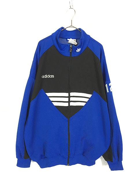 古着 90s adidas 「12」 ナンバリング クレイジー パターン ジャージ トップ XL 古着の通販は 8,041円