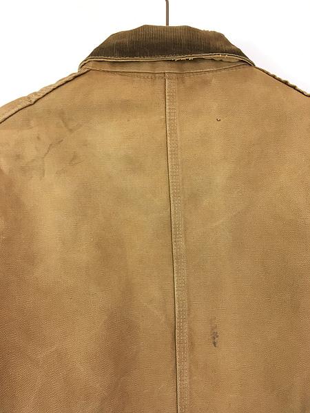 古着 70s Carhartt 裏地 ストライプ ブランケット ブラウン ダック