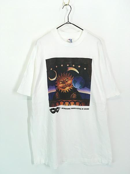 古着 90s USA製 International Theatre Festival of Chicago 映画 ムービー シアター アート Tシャツ XL