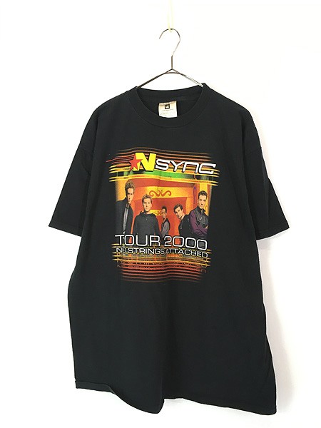 古着 00s NSYNC 「No Strings Attached Tour」 ツアー アイドル ポップ ミュージック バンド Tシャツ Lの通販は