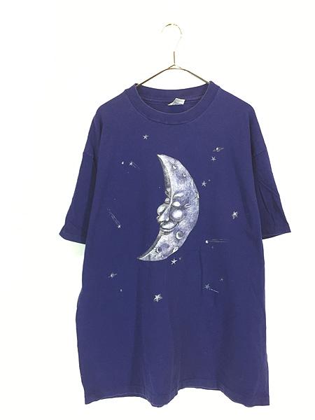古着 90s USA製 星 月 惑星 スター ムーン アート Tシャツ XL 古着の通販は 7,150円