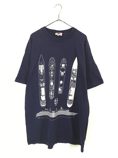 古着 90s USA製 Disney Cruise Line クルージング 船内 設計図 Tシャツ XL 古着の通販は 6,600円