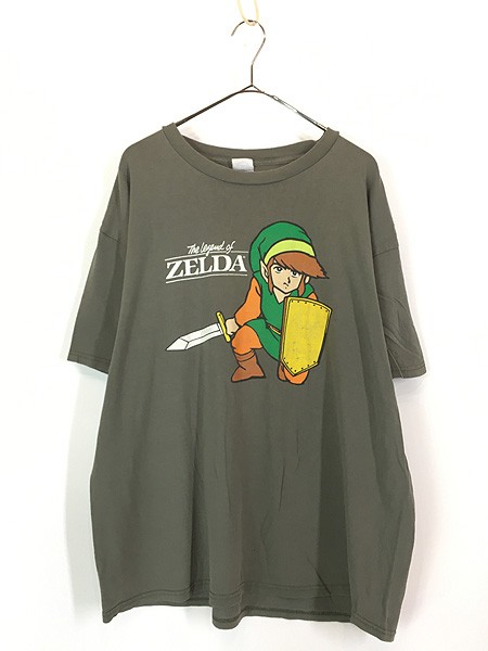 古着 00s Nintendo 任天堂 ZELDA ゼルダの伝説 TV ゲーム 逆輸入 Tシャツ XL 古着