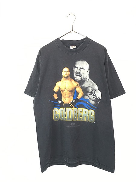 古着 90s WCW Bill Goldberg ゴールドバーグ フォト プロレス 格闘技 Tシャツ LTシャツ