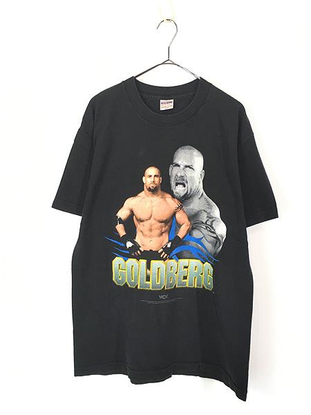 古着 90s WCW Bill Goldberg ゴールドバーグ フォト プロレス 格闘技 Tシャツ L