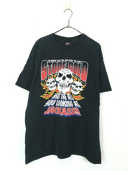 古着 00s USA製 WWF Stone Cold Austin 3:16 「JACKASS!!」 スカル レスリング プロレス 格闘技 Tシャツ XL