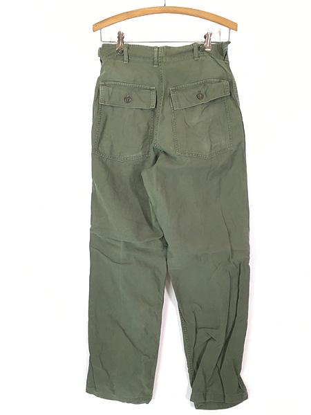 古着 60s 米軍 US ARMY 「初期」 8.5oz コットンサテン ミリタリー ベイカー パンツ ストレート S