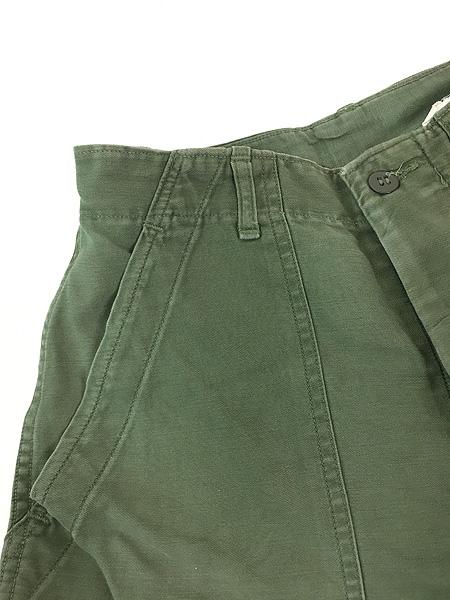 古着 60s 米軍 US ARMY 「初期」 8.5oz コットンサテン ミリタリー ベイカー パンツ ストレート S