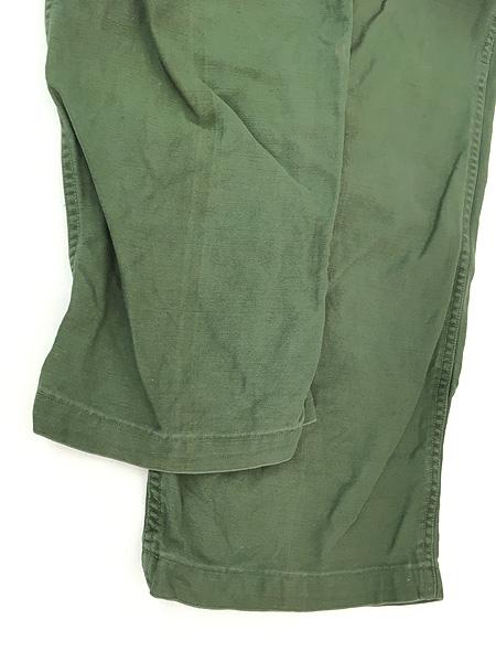 古着 60s 米軍 US ARMY 「初期」 8.5oz コットンサテン ミリタリー ベイカー パンツ ストレート S