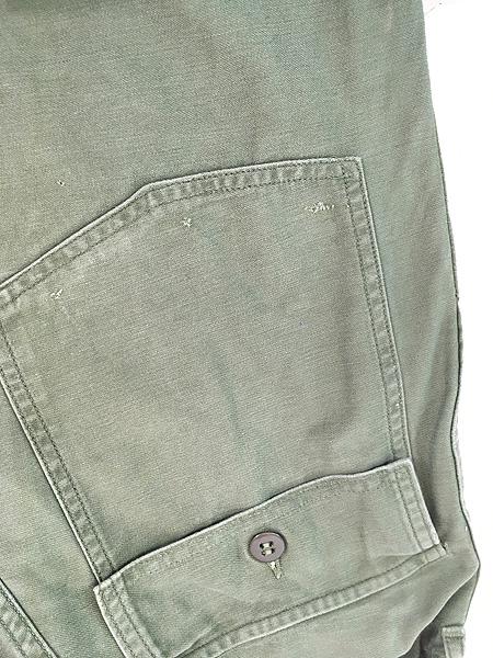 古着 60s 米軍 US ARMY 「初期」 8.5oz コットンサテン ミリタリー ベイカー パンツ ストレート S
