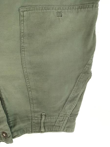 古着 60s 米軍 US ARMY 「初期」 ダメージ & リペア 8.5oz コットンサテン ミリタリー ベイカー パンツ ストレート W29 L30