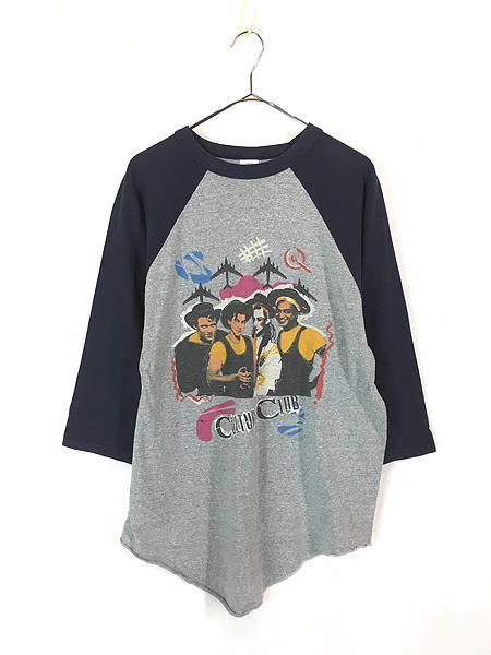 古着 80s USA製 CULTURE CLUB ニュー ロマンティック ポップ ロック バンド ラグラン Tシャツ XL
