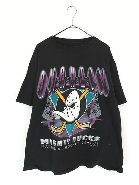 古着 90s NHL Mighty Ducks ダックス BIG プリント Tシャツ XL位 古着の通販は 6,600円