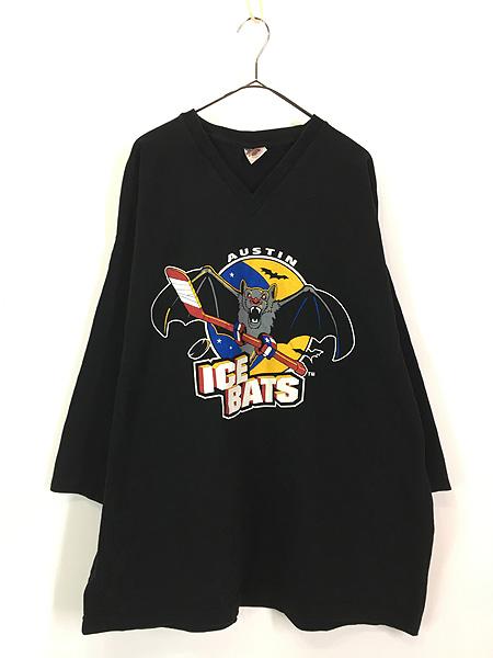 古着 90-00s Austin Ice Bats アイスバッツ コットン ホッケー Tシャツ XXL 古着の通販は
