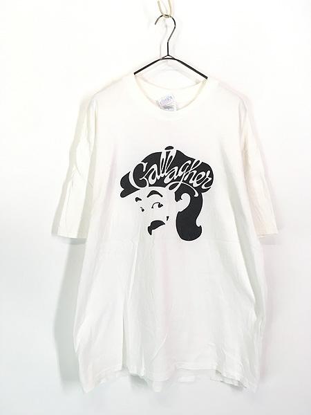 古着 90-00s 「Gallagher」 Leo Anthony Gallagher Jr. コメディアン 偉人 モノクロ アート Tシャツ XL